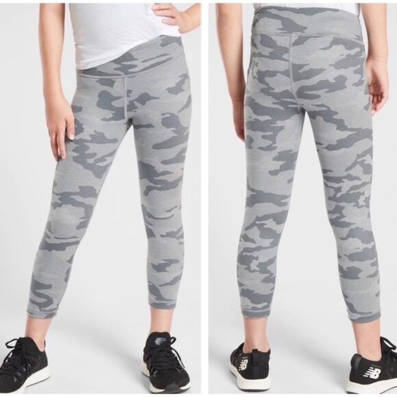 Athleta Girl Chit Chat Capri pants leggings gray camo print - Picture 5 of 5
